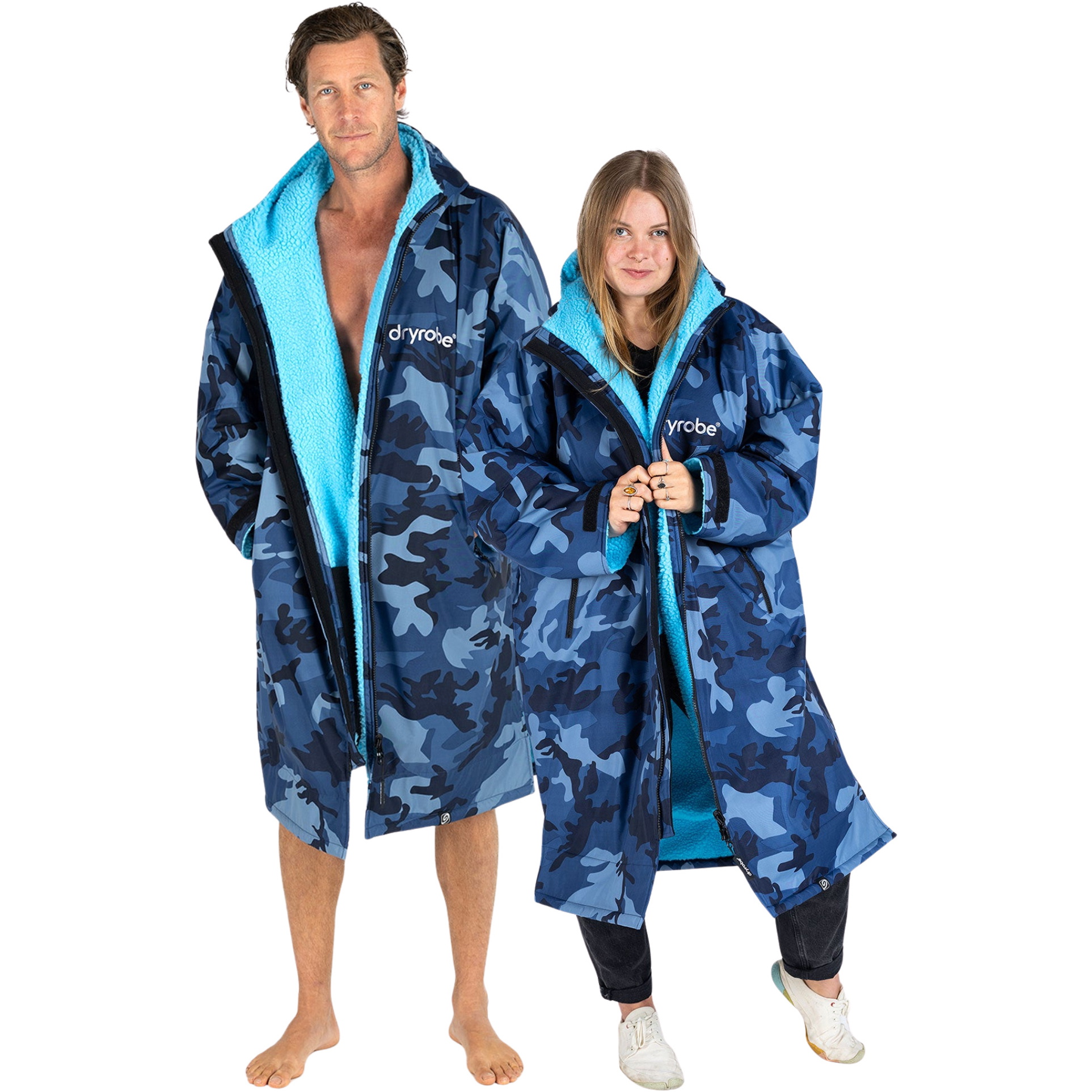 2026 Dryrobe Advance Roupão De Troca De Roupa De Manga Comprida DALSV3 - Blue / Camuflagem